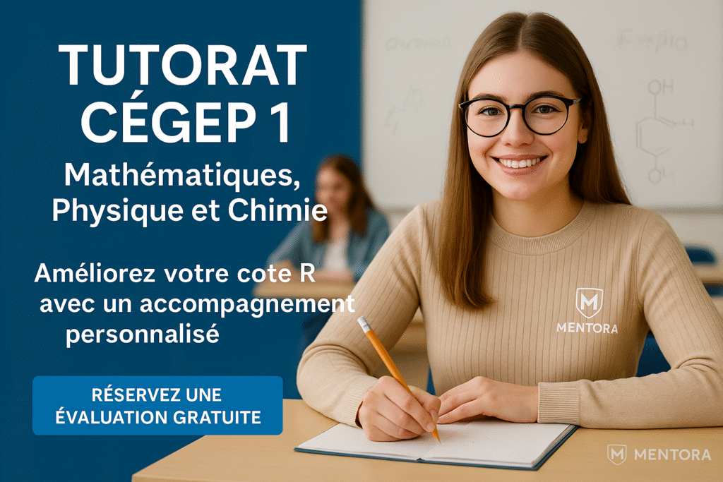 tutorat cégep 1 en mathématiques physique et chimie à Montréal et Laval cours particuliers de math cégep 1 en ligne à Longueuil et Brossard soutien scolaire cégep 1 pour la réussite en sciences au Québec tuteur cégep 1 en physique pour étudiants de Montréal et Montérégie cours de chimie cégep 1 en ligne pour préparation examens finaux Québec tutorat cégep 1 math physique et chimie Mentora Academy Montréal tuteur en ligne cégep 1 pour aide aux devoirs et révision Laval Longueuil préparation examens finaux cégep 1 math et physique à Montréal soutien académique cégep 1 pour admission universitaire en sciences tuteur privé cégep 1 en mathématiques et chimie à Brossard et Saint-Hubert cours de soutien scolaire cégep 1 en physique pour étudiants du Québec tutorat scientifique cégep 1 à distance Montréal Laval et Montérégie préparation cégep 1 examens de mathématiques et de physique Québec tuteur cégep 1 pour réussite académique en sciences pures Montréal cours intensifs cégep 1 en chimie pour étudiants de Capitale-Nationale tutorat cégep 1 en ligne pour math physique chimie au Québec soutien scolaire cégep 1 sciences naturelles Mentora Academy Québec tuteur cégep 1 spécialisé en mathématiques et physique à Longueuil programme de tutorat cégep 1 Mentora Academy pour étudiants en sciences cours particuliers cégep 1 en math physique et chimie Montréal Québec Laval